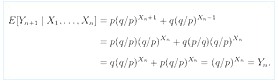 Wiskundige formule voor de berekening van de verwachte waarde van roulette strategie Maringale