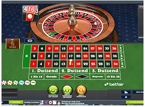 Ook in de Betfair Casino om online roulette zeer grote populariteit onder de spelers
