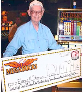 2005 wint de 92-jarige Elmer Sherwin een jackpot van meer dan 21 miljoen dollar in Cannery Casino