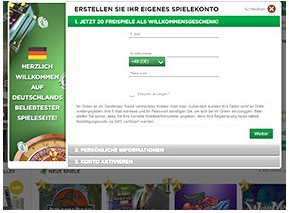 Mr Green aanmaken van een account Nails