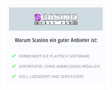 Wat maakt de Scasino tegen een goede gaming provider